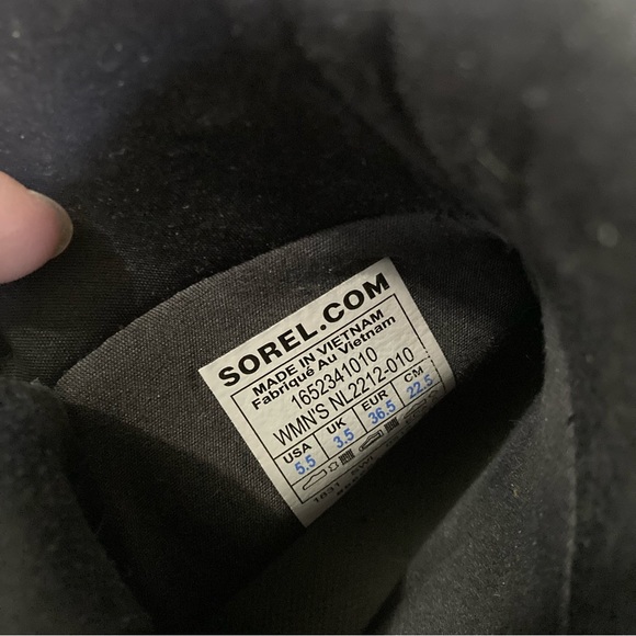 Sorel Tivoli II Go Waterproof Lace Up Boots Black/Sea Salt - Picture 8 of 9